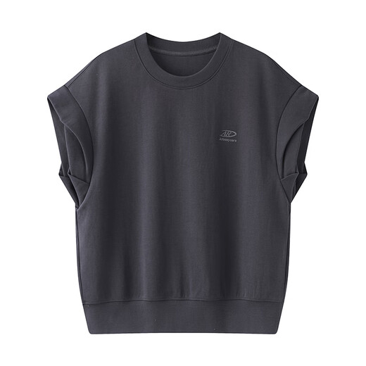 
Ainos 2025 summer new sports style skirt short-sleeved T-shirt top set women's two-piece set 9215 smoke gray L