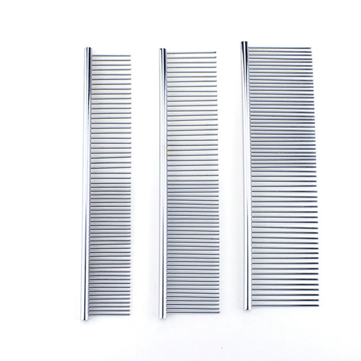 Pet-specific comb, electroplated stainless steel, dog comb, dense-tooth comb, dog comb, cat grooming comb, large size