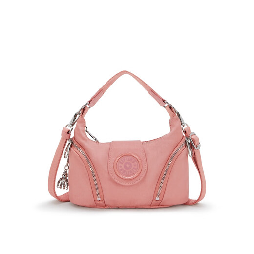 Kipling Damen 2025 Frühlings- und Sommer Neue leichte Leinwand Bag Trendy Umhängetasche Crossbody Achselhöhle Seras offizielles authentisches Rosenpulver