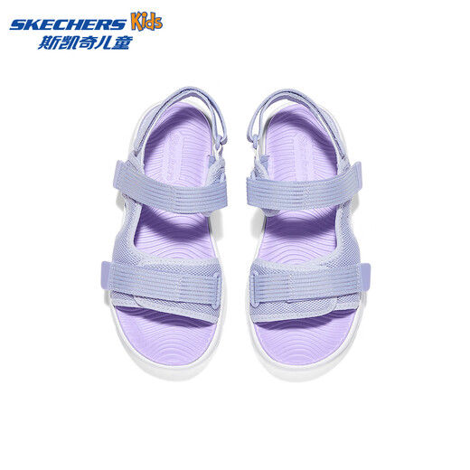 Skechers Skechers Girls' Versatile Open Sandals Children's Summer Velcro Casual Open-Toe Beach Shoes 319203L Lavender/LAV 36
