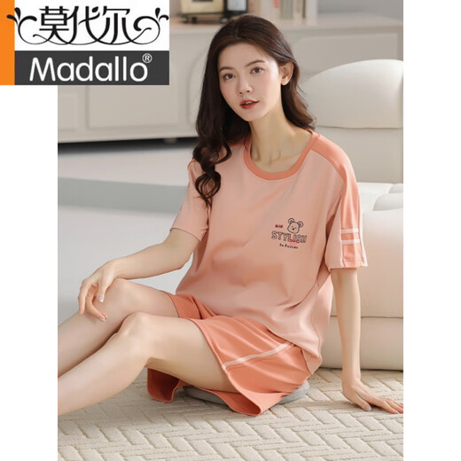 Modal 2025 reines Baumwollsommer-Pyjama Frauen Pullover Pyjamas Sommershorts Shorts komfortable und lässige Heimanzug Frauen Z9859 M [Empfohlen 80-100jin [Jin gleich 0,5 kg] tragen]