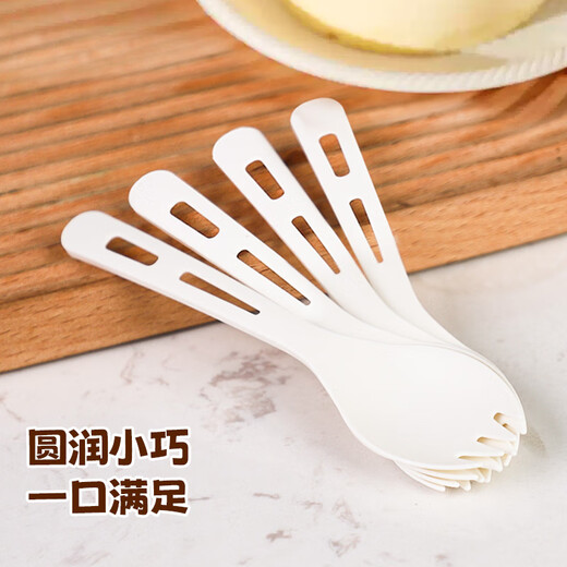 MAXCOOK disposable tableware spoons and forks biodegradable corn starch tableware set spoons and forks 50 pieces MCPJ8896