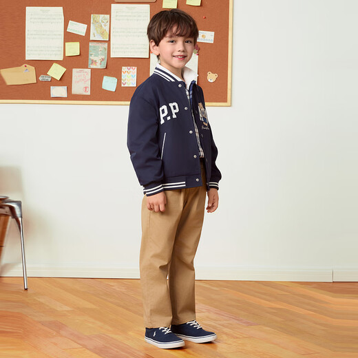 PawinPaw Cartoon Bear Children's Clothing 25th Autumn New Boys Baseball Uniform Jacket Warm and Comfortable