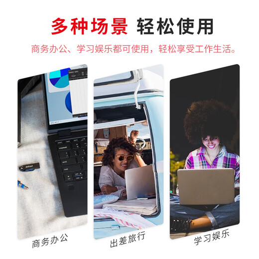 SanDisk 64GB USB3.2 U disk CZ550 black reading speed 100MB/s security encryption data recovery learning office computer car high-speed large-capacity USB flash drive