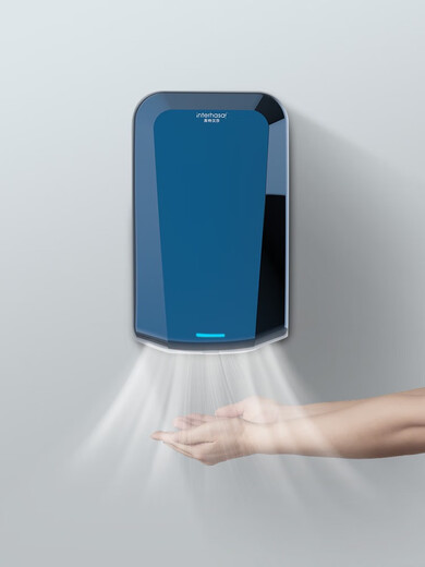 
XMSJ hand dryer fully automatic induction dryer hand dryer bathroom mobile phone stainless steel commercial hand blower hand dryer A3893 white stainless steel short model