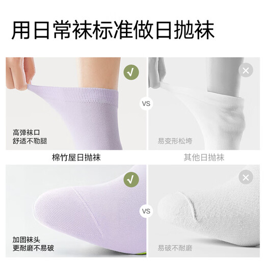 Mianzhuwu Disposable Cotton Socks Women's Mid-Tube Summer Thin Daily Disposable Travel Disposable Disposable Socks Pack Set Four White 3 + Cream White 2 20 Pairs One Size 35-39 Daily Disposable_Worry-Free Travel