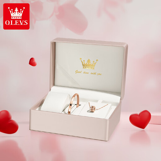 OLEVS Swiss Certified Brand Watch Women's Luminous Waterproof Quartz Women's National Watch Business Light Luxury New Year's Gift for Your Lover