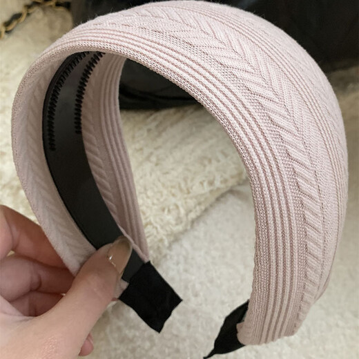 Fabric printing fashion simple wide version headband retro gentle style headwear non-slip hair high head hair ornaments for women headband - red