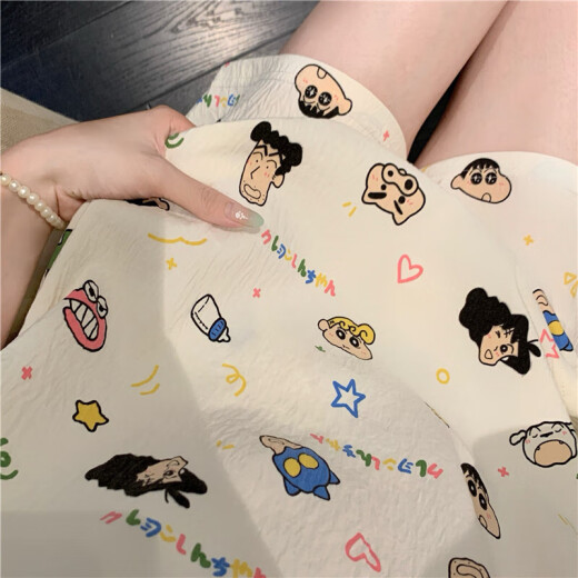 2025新款少女圆领睡衣女夏季云朵棉短袖短裤夏天可外穿家居服套装 Y686 M