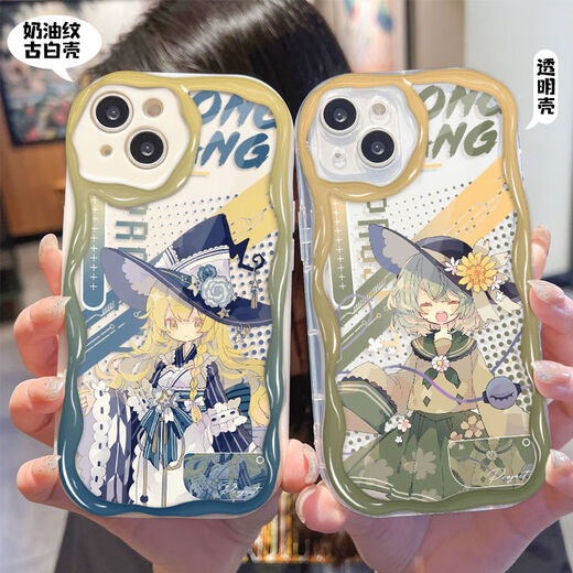 霖䄸衍东方project魔理沙古明地恋手机壳适用华为小米OPPOvivoy78苹果15 奶油纹透明壳-W14108 iPhone 其他型号
