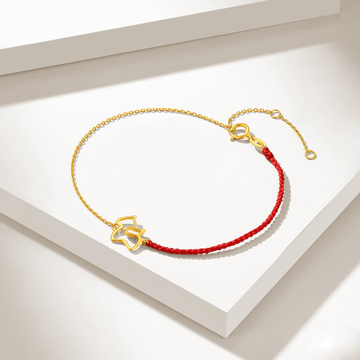 Chao Acer Get Money Now Yellow 18K Gold Bracelet Female Unicorn Gold Bracelet Zodiac Horse Zodiac Year Gift Chain Length Approximately 16cm + Tail Chain