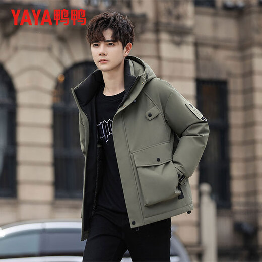 Duck Duck 90 Duck Down Down Jacket Same Style Warm Hooded Couple Workwear for Men and Women Short Outdoor Charge Men's Thickened Jacket