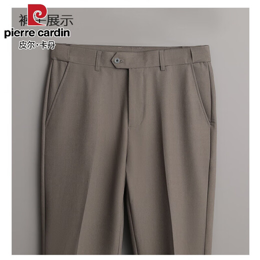 Pierre Cardin high-end double-breasted suit suit for men, groom, wedding, business casual, spring and autumn new formal suit top, brown (suit + trousers + vest) with free tie XL (suitable for 126-140 Jin Jin equals 0.5 kg)