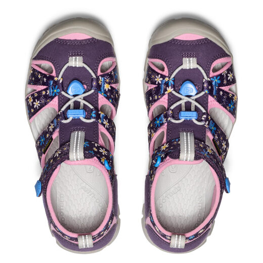 KEEN Children's toe-toe sandals and river shoes Seacamp 2 CNX lightweight, comfortable and quick-drying outdoor sports shoes Daisy/Dock 30 (12 US)