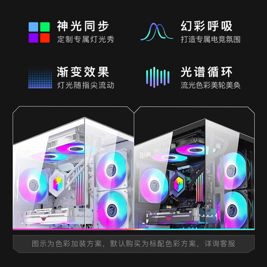 Colorful I5 13400F/14400F/14600KF 5050/5060ti/5070 graphics card assembly computer e-sports game console live broadcast design desktop computer DIY complete machine configuration one i5 12400F/RTX3050 6G