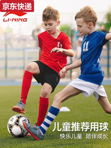 奇立彩足球儿童小学生专用幼儿园3号4号球体育中考标准成人比赛5号 679贴皮款5号白蓝粉TPU强缓震送 标准尺寸