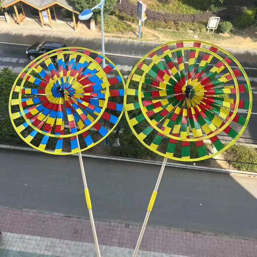 Buntes traditioneller Doppeldecker Old Peking Windmühle Kinderspielzeug im Freien Dekoration Aktivität Requisiten Scenic Street Stände kleiner Doppeldecker Old Peking Windmühle One