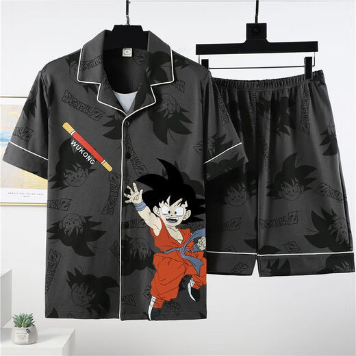 UKUHPK男士夏季薄款卡通短袖睡衣家居服套装 卡通3271【品牌款】 M 标准(高165\100斤)