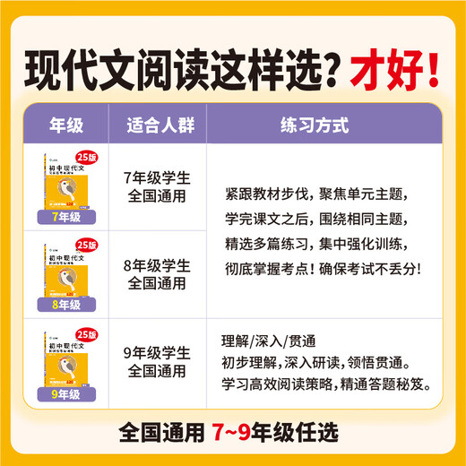 2025新【全国通版/现代文】正大教育啄木鸟阅读课外789年纪初中组合技能训练书中考语文专项精选篇八九七年级初一二试题研究 七年级