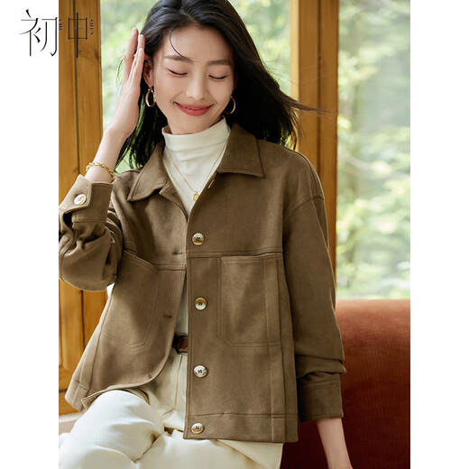初申春秋休闲短外套女旷野美拉德翻领纽扣复古时尚外套上衣S143U2003