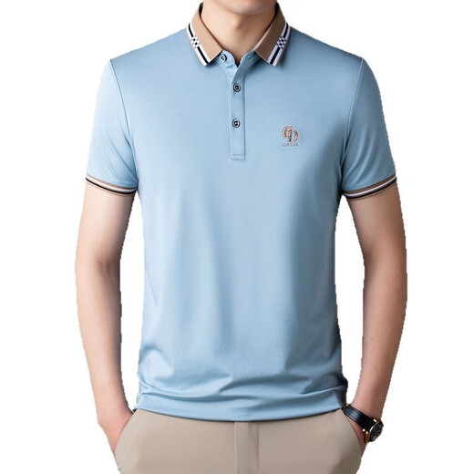 Camiseta de manga corta de la marca de alta gama Ipenta Luxury para hombres nuevas tierras de tendencia en la solapa de moda de tortura.