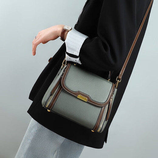 
Enlike International Luxury Brand 2025 New Handbag Fashion Leather High-quality Texture Shoulder Bag Versatile Crossbody Bag Black
