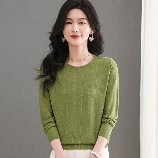 OEMG Internationaler First-Line-Marke High-End-Qualität runder Hals Dünner Pullover Frauen 2025 Basishemd Mode superqualität rot l