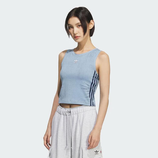 Adidas [Adidas] Originals Clover 2025 Women's FAKE DENIM TANK Vest KE3891 L