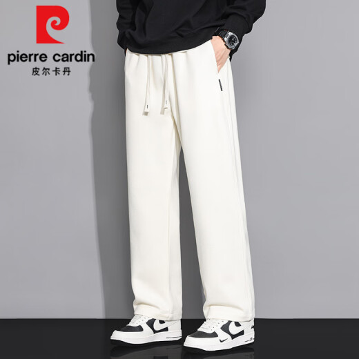 皮尔卡丹（pierre cardin）男士直筒裤春夏潮牌宽松直筒纯棉裤子男生卡其色百搭运动休闲长裤 6628黑色+6682黑色 M 【95-115斤】