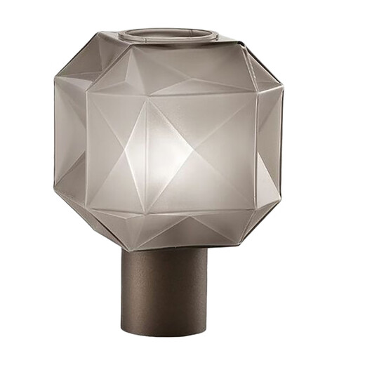 Hualeji table lamp bedroom bedside lamp light luxury high-end decoration Nordic modern simple glass designer living room high model room M1047 smoke gray large button switch