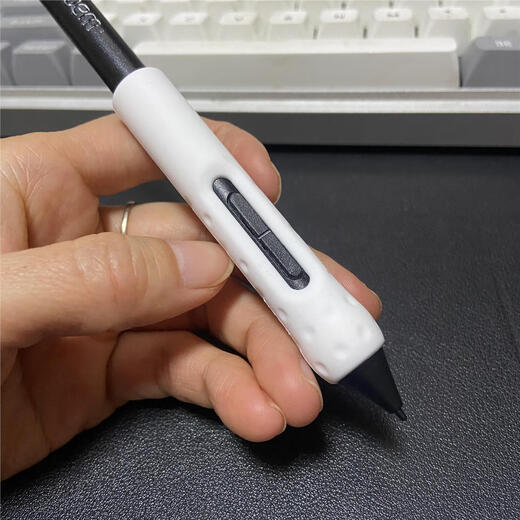 WACOM Original-Tablet CTL472 672 400 6100 490 690 Zeichentablett Anti-Rutsch-Stiftabdeckung Stifthalter B rote Stiftabdeckung mit Stiftmine 8 x 1,2 cm