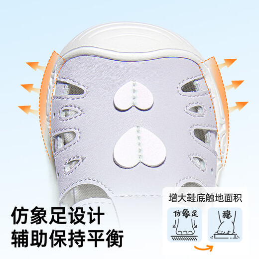 
Ginoble baby toddler shoes 25 summer 8-18 months men and women children's sandals cute pet series GB2422 white/pink