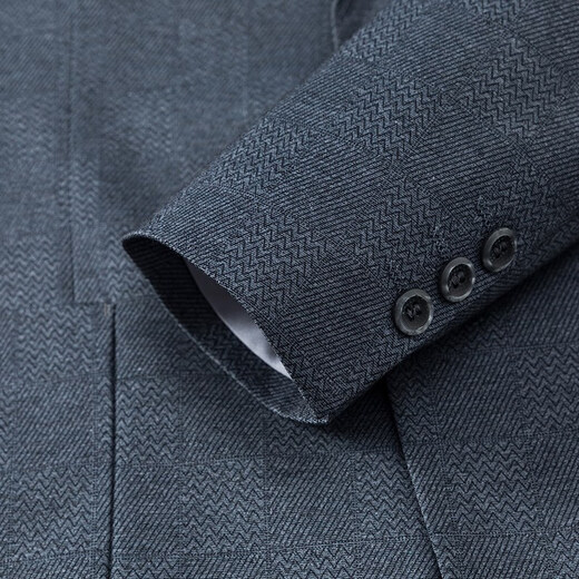 Yageol Mulberry Silk Blazer Business Men d'âge moyen Mendal-Agence Casual Piece Top Papa d'âge moyen Spring Thin Suit YOTN9930-GRAY XXS