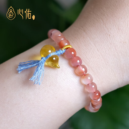 Xinyou natural beeswax gourd with clouds on the back, cypress seeds, diamond, star and moon, bodhi beads, bracelets, accessories, pendants, small gourds with belly width of about 10mm, single