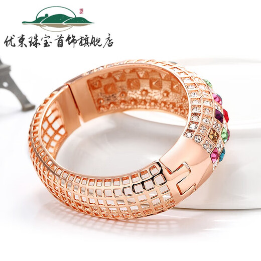 Excellent rose gold bracelet ins niche design high-end light luxury niche kaleidoscope exquisite honeycomb Mother's Day gift seven colors