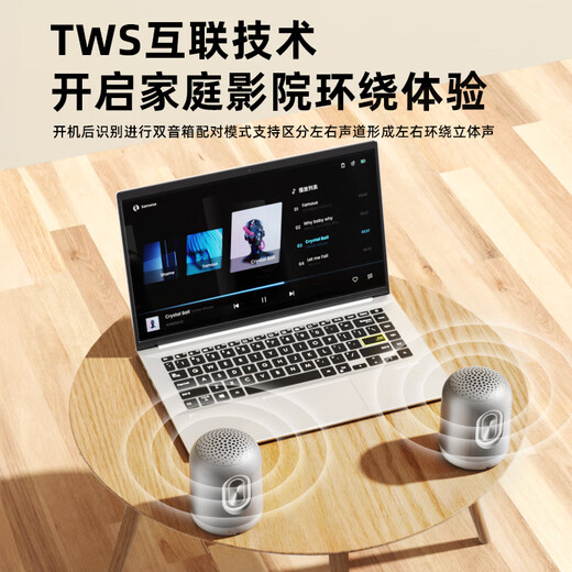 Philips (PHILIPS) TAS1110 Bluetooth speaker audio computer wireless desktop mini portable outdoor subwoofer high-looking gift TWS car player black