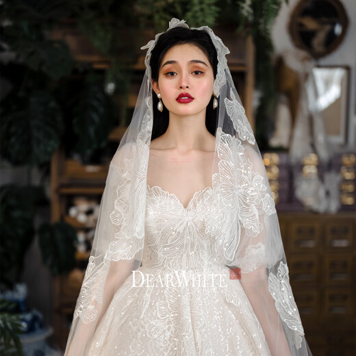 Dearwhite Love White <Huayin> Vestido de novia de encaje de la industria pesada Textura de la novia francesa Vestido de compromiso Huayin 丨 S _165