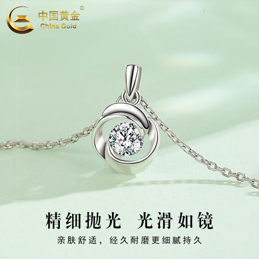 CHINA GOLD Pure Silver Necklace Women's Light Luxury Versatile Design Rose Pendant Valentine's Day Birthday Gift for Girlfriend and Lover Rose Necklace