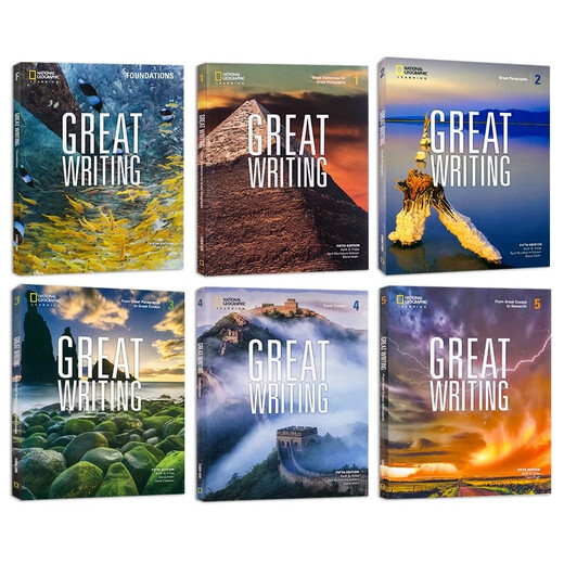 
Original imported National Geographic Great Writing F12345 level New version Fifth edition Junior High School Junior High School Writing Special Textbook Academic English Teaching English Advanced Tutorial Training Writing Guidance Fifth Edition Preparatory Level F Level Student Books
