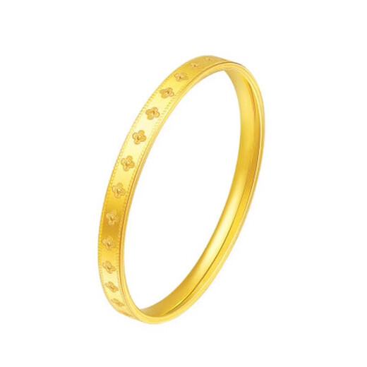 CAOX gold-plated women's bracelet new 18k gold classic four-leaf clover bracelet solid temperament bracelet 999 for girlfriend 6mm58