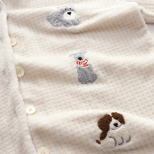 Princess Mark flannel couple pajamas for women in winter cute puppy thickened velvet cartoon autumn and winter home clothes for men HZR92954-cute dog couple men's XL