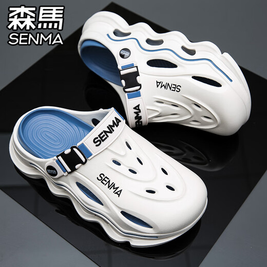 Semir Baotou Slipper Herren Sommerrutschen fühlen lässige Sportsandalen, die Anti-Rutsch-Anti-Odor-Wat-Strandlochschuhe grau 42 [42-43 gleiche Größe]