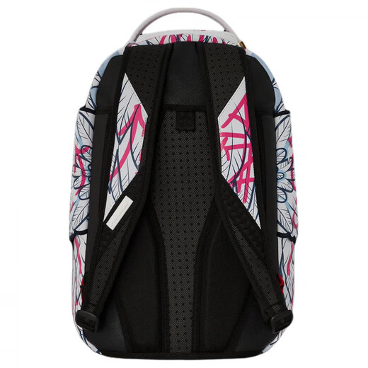 SPRAYGROUND graffiti versatile fashion zipper opening and closing artificial leather backpack couple style white red white red