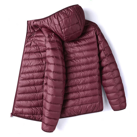 Zuosike Hommes Chaud Hiver Mince Soie Coton Veste en Coton Homme Court décontracté Col Montant Haut Papa Homme Coton Noir à Capuche 3XL