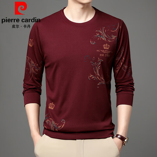 T-shirt à manches longues Pierre Cardin Marque à manches longues T-shirt T-shirt B6627 Shangqing M 165/105 / 48100-120 JIN [Jin est égalé à 0,5 kg.