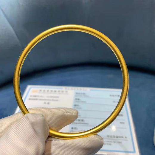 Laohuangxiang gold-wrapped silver bracelet for women, ancient method inheritance gold 9999 pure gold plain ring gold bracelet solid unchanged 4mm 59 ring mouth