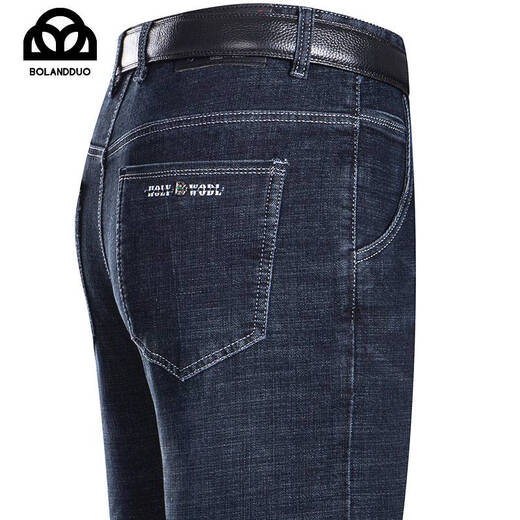 Jeep Spirit Jeep printemps et été en coton mince jeans pour hommes d'âge moyen de l'âge moyen de grande taille, grande taille décontractée papa respirant long 3891 Zhonglan Thin Style 38 [3 pieds]