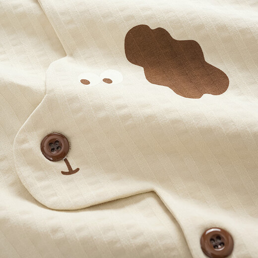 Princess Mark Spring and Autumn Couple Pajamas 2025 Super Hot Cartoon Puppy Long Sleeve Long Pants Boys and Girls Pure Cotton Home Clothing HZ2912-Puppy Shape Couple Women's Style L