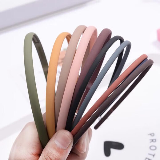 Simple and fine frosted headband, versatile zigzag pressed hair, fine hairpin, makeup, face wash, headband, random color, 1 pack, 1 pc