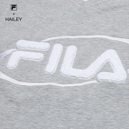 斐乐（FILA）官方女子套头卫衣2025夏网球运动简约宽松长袖上衣 灰色-GY XS 155/76A/XS